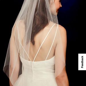 Simple wedding veil from David’s Bridal